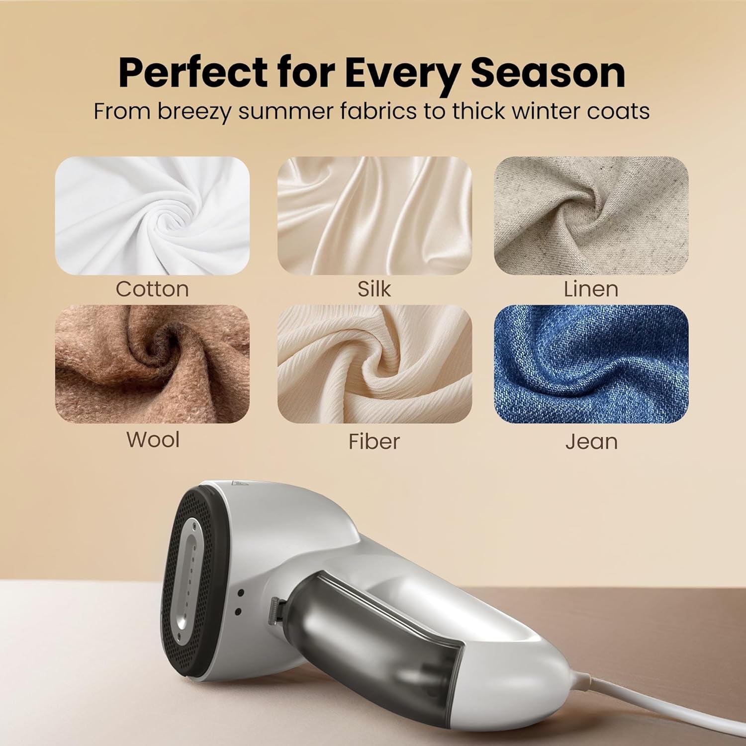 Magic 1 Vacuum Steamer, Handheld Travel Garment Steamer for Clothes, 2300Pa Suction for Fabric Grip, Featuring Exclusive Airiron Technology (For 110-120V Use)